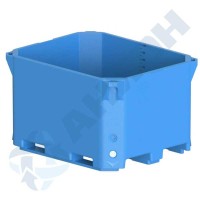Изотермический контейнер 1000л. 1475х1185х890 4 отверстия с крышкой  (синий RAL5015, 5012)
