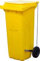 Мусорный контейнер 120л желтый (MKТ)