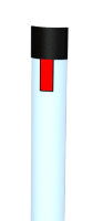 Столбик сигнальный дорожный С3 (гибкий полукругл, особо прочный 1,3м (7мм)