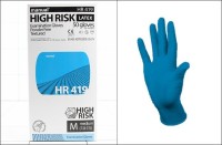 Перчатки латекс High Risk .пов.проч.неопудр. синие  р.XL (25 пар)