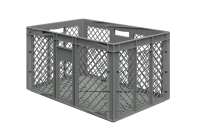 Ящик прямоуг. 600х400х220 перф (серый)