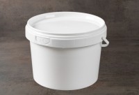 Ведро 1.0 д131 БЕЛ с плм ручкой без крышки (гфр450/пак150) Ведро 1.0 д131 БЕЛ с плм ручкой без крышки (гфр450/пак150)