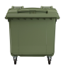Мусорный контейнер. 770л с крышкой зеленый