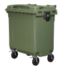 Мусорный контейнер. 770л с крышкой зеленый