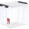 Ящик 210х170х175 мм с крышкой и клипсами (прозрачный) Ящик 210х170х175 мм с крышкой и клипсами (прозрачный)