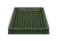 Ящик прямоугольный 740х440х65 перфорированный (зеленый)