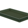 Ящик прямоугольный 740х440х65 перфорированный (зеленый) Ящик прямоугольный 740х440х65 перфорированный (зеленый)