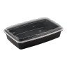 Контейнер  1,3л с крышкой ПРЯМОУГ ЧЕРНЫЙ (гфр100)