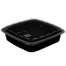 Контейнер  1,5л с крышкой КВАДРАТНЫЙ ЧЕРНЫЙ (гфр100)
