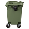 Мусорный контейнер. 660л с крышкой зеленый
