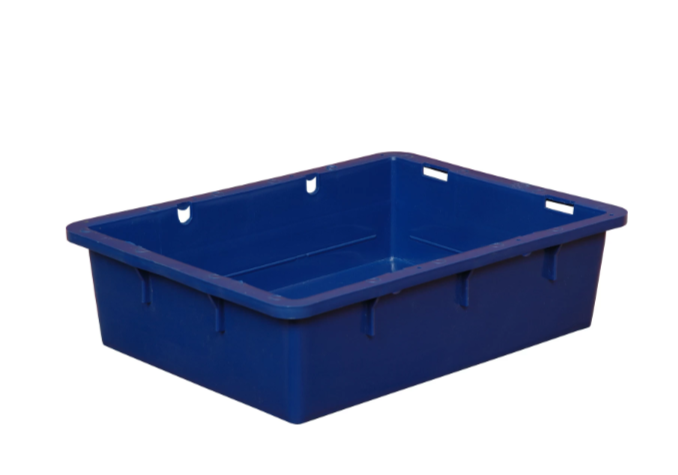 Ящик конусный 532х400х141 сплошной (синий)
